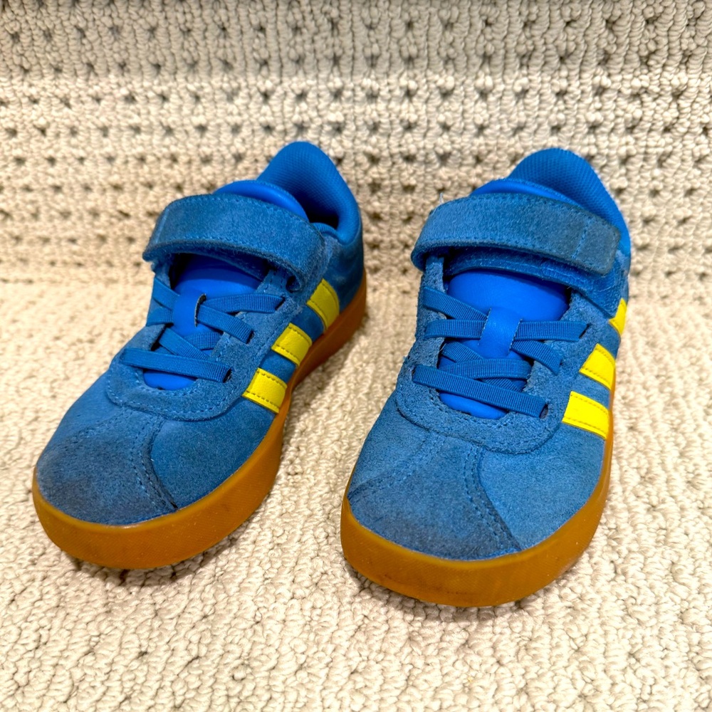 ADIDAS Kids Blue/Yellow Sneakers - size 11K